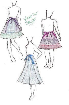 Amelia ~ a wrap top skirt knit pattern