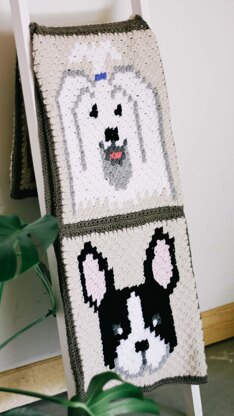 C2C Havanese / Maltese Dog Blanket Square