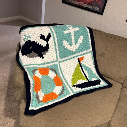 Nautical Blessing C2C Blanket