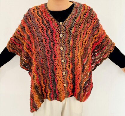 Fall Winter Layering Poncho: 2-in-1 Design