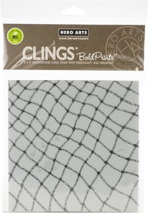 Hero Arts Background Cling Stamp 6"X6" - Fishing Net Bold Prints