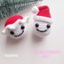 Christmas baubles with hats crochet pattern, Santa Claus bauble ornament, Snowman hat bauble crochet pattern Christmas tree ornament crochet