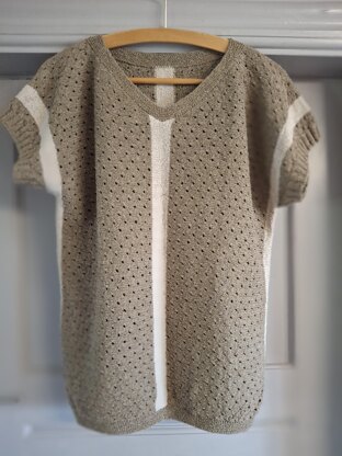 ROMA, lace jumper worked sideways