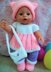 Baby Dolls Outfit 17" Top Bag Trousers Hat  BB002