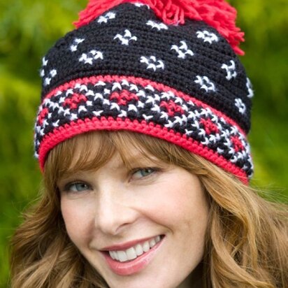 Scandinavian Hat in Red Heart Soft Solids - WR1976