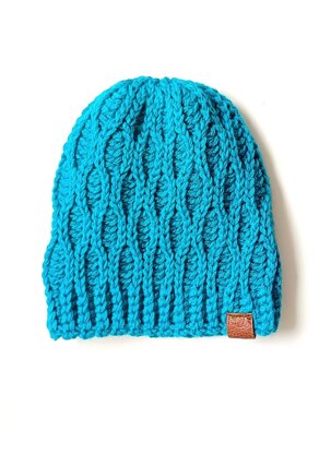 Crochet Hat Blue Waves