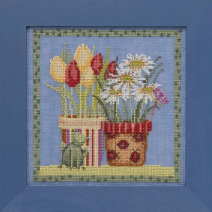Mill Hill Blooms and Blossoms - Tulips and Daisies - 7in x 7in