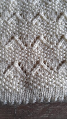 Moss Stitch and Lace Blanket
