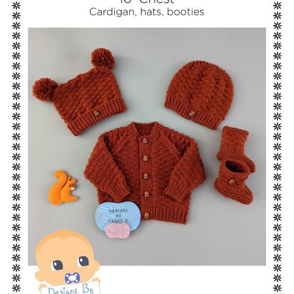 Copper Newborn Cardigan Baby knitting pattern