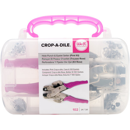 We R Memory Keepers Crop-A-Dile Punch Kit - Pink