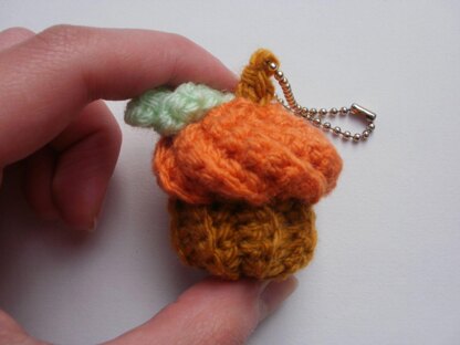 Pumpkin Cupcake Keychain