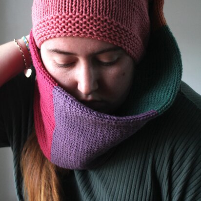 Knitted Beanie Scarf