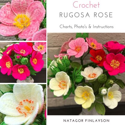 Rugosa Rose Crochet Pattern