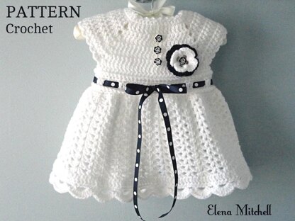 Crochet PATTERN Baby Dress Infant Dress