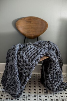Basketweave Arm Knit Blanket