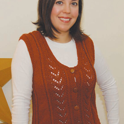 Audrey Vest in Knit One Crochet Too 2nd Time Cotton - 1576 - Downloadable PDF