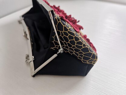 Irish crochet lace bag (clutch)décor