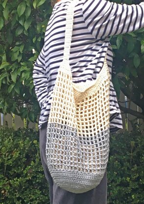 The Egg crochet market bag