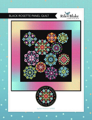 Riley Blake Black Rosette Panel Quilt - Downloadable PDF