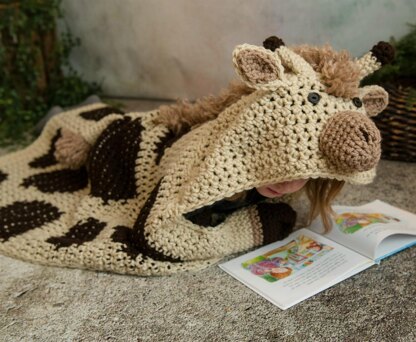 Hooded Giraffe Blanket