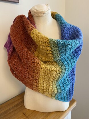 Pebble Beach Side to Side Shawl DK