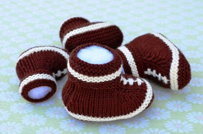 Football Baby Booties