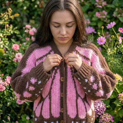 Monarch Butterfly Cardigan Crochet Pattern PDF + Video Tutorial
