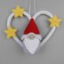 Christmas gnome hanging decoration – easy to make from scraps of yarn