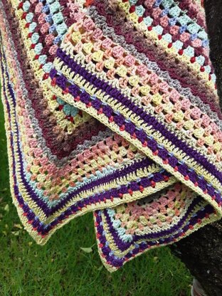 Quick Work  Scrap Yarn Crochet Baby Blanket
