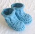 Teal Textured Baby Boots