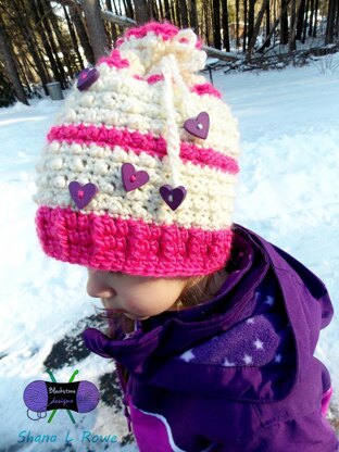 Floating Hearts Convertible Beanie