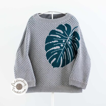 Monstera Mosaic Sweater
