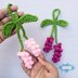 5 Pattern Bundle Of Flower Bag Charm Crochet Patterns