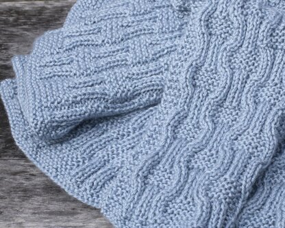 Faux Cable Baby Blanket