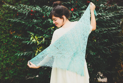 Winter Song Asymmetrical Shawl in SweetGeorgia CashLuxe Spark - Downloadable PDF