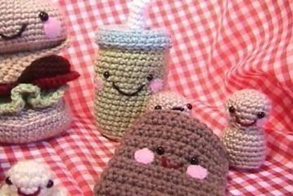 Snack Food Amigurumi Crochet Pattern Set