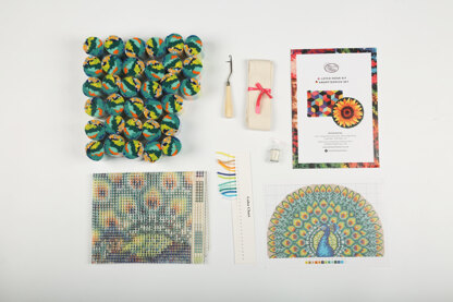 Craft Buddy Peakcock Rug Latch Hook Kit