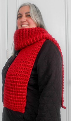 Tunisian Extended Knit Scarf