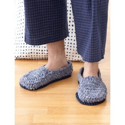 Loafers in Bernat Phentex Slipper & Craft Yarn - Downloadable PDF