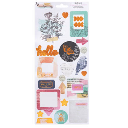 BoBunny Beautiful Things 6x12 Cardstock Stickers