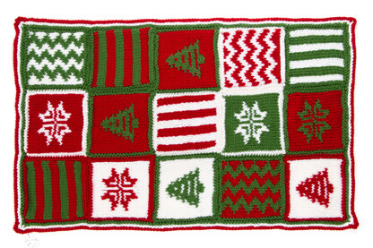 Festive Blanket by Sarah Murray in Deramores Studio Chunky Acrylic - Downloadable PDF