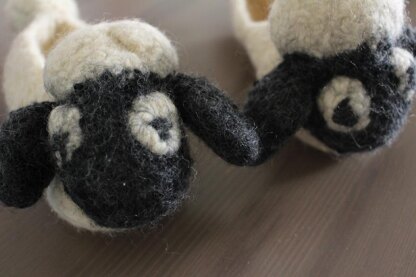 Shaun's Slippers - Seamless Felted Sheep Shoes