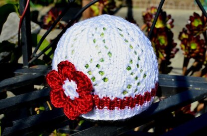 Zigzag Lace Baby Hat