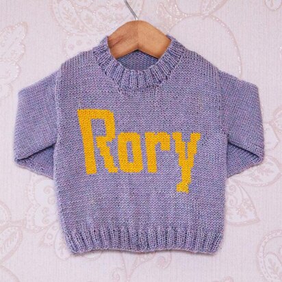 Intarsia - Rory Moniker Chart - Childrens Sweater