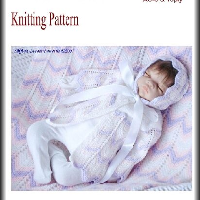 Knitting Pattern baby jacket, hat & blanket UK & USA Terms #82