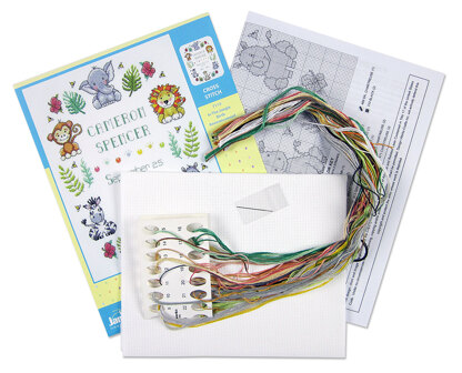 Design Works In the Jungle Sampler Cross Stitch Kit - 11 x 14 Sampler