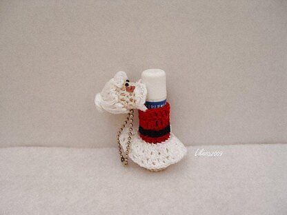 Mrs. Claus Doll Lip Balm Holder Crochet Pattern