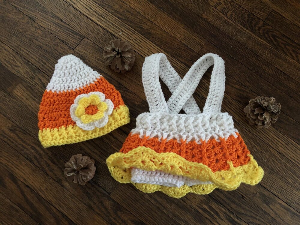 Free crochet pattern shop for candy corn dress