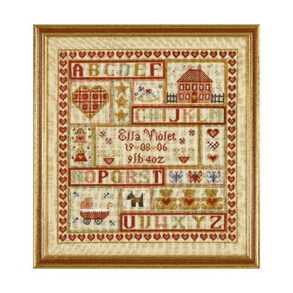 Historical Sampler Company Sugar & Spice Birth Sampler - Downloadable PDF