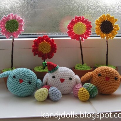 Four Seasons Birds Amigurumi Crochet Pattern